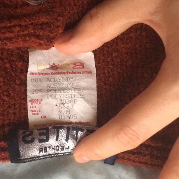 🍁 Vintage Burnt Orange Fuzzy Cropped Cardigan - Picture 9 of 13